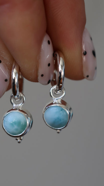 Larimar Round Hoops