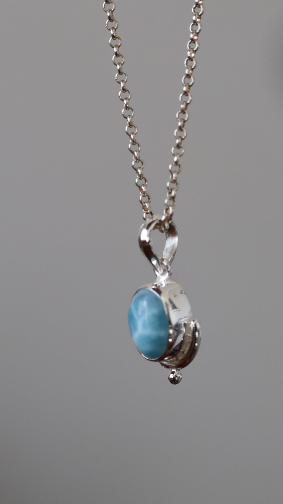 Lagoon oval Larimar Pendant