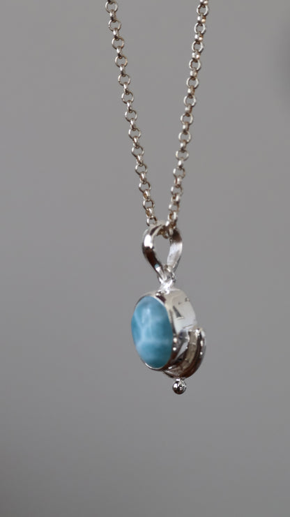 Lagoon oval Larimar Pendant