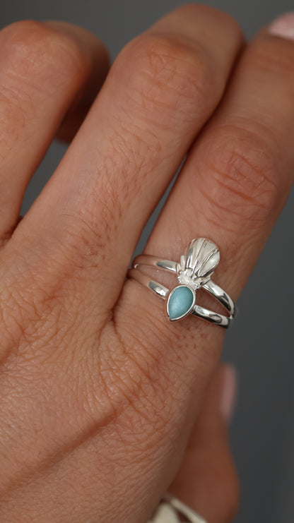 Larimar Shell - RING