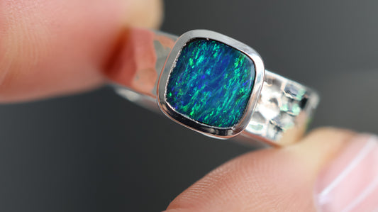 Opan Ring Hammered Band (9/S)