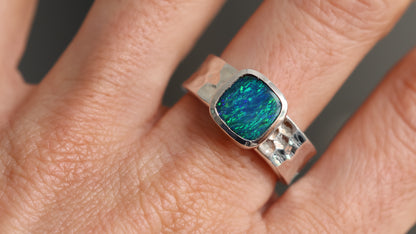 Opan Ring Hammered Band (9/S)