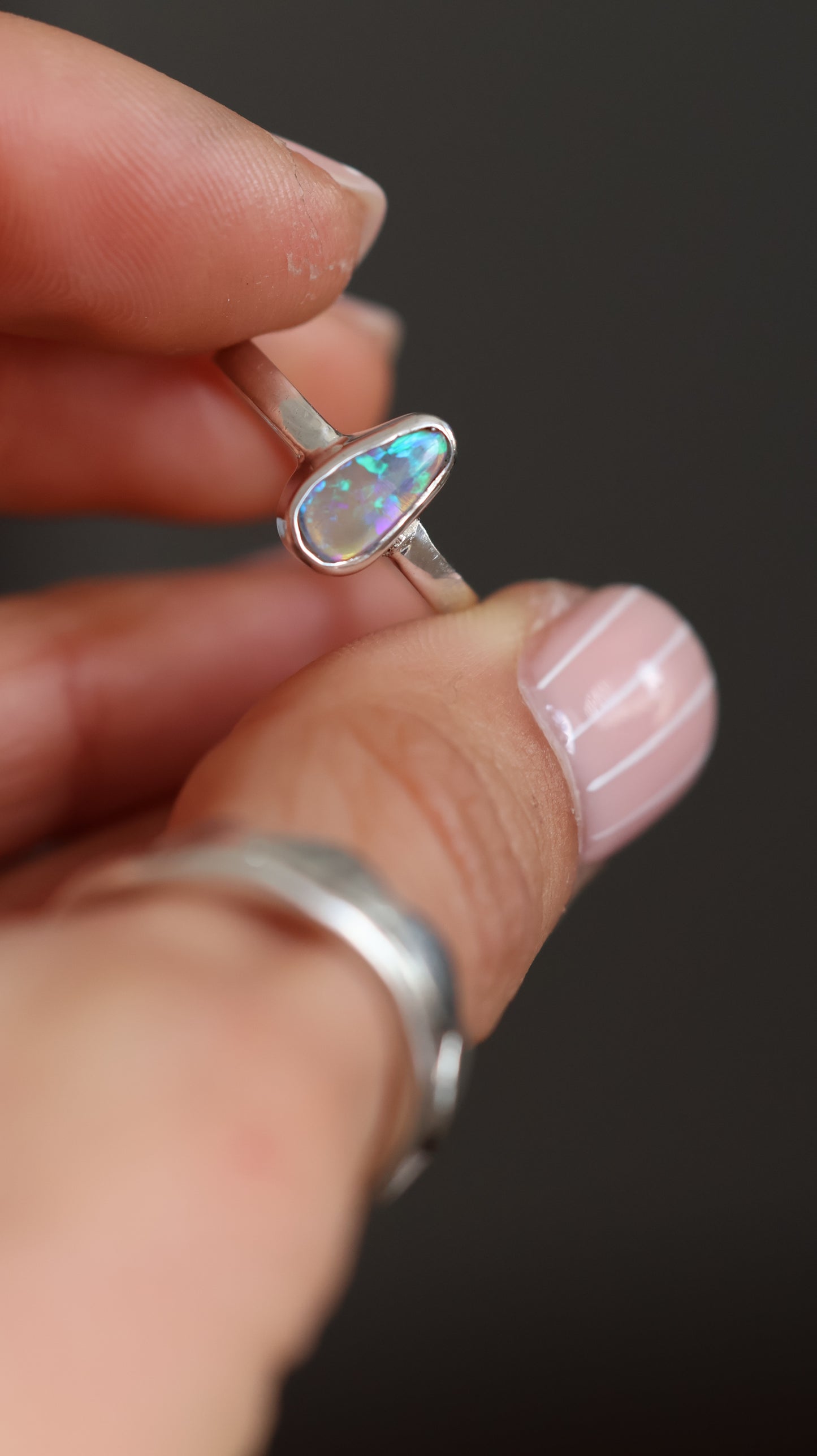 Crystal Opal Ring 7/ O