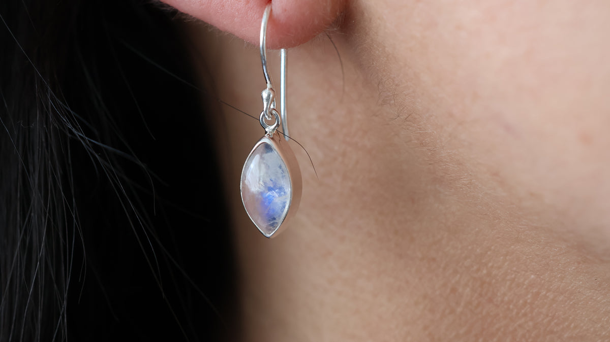 Marquise Moonstone Earrings