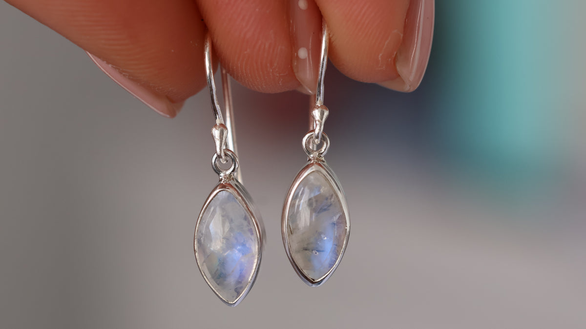 Marquise Moonstone Earrings