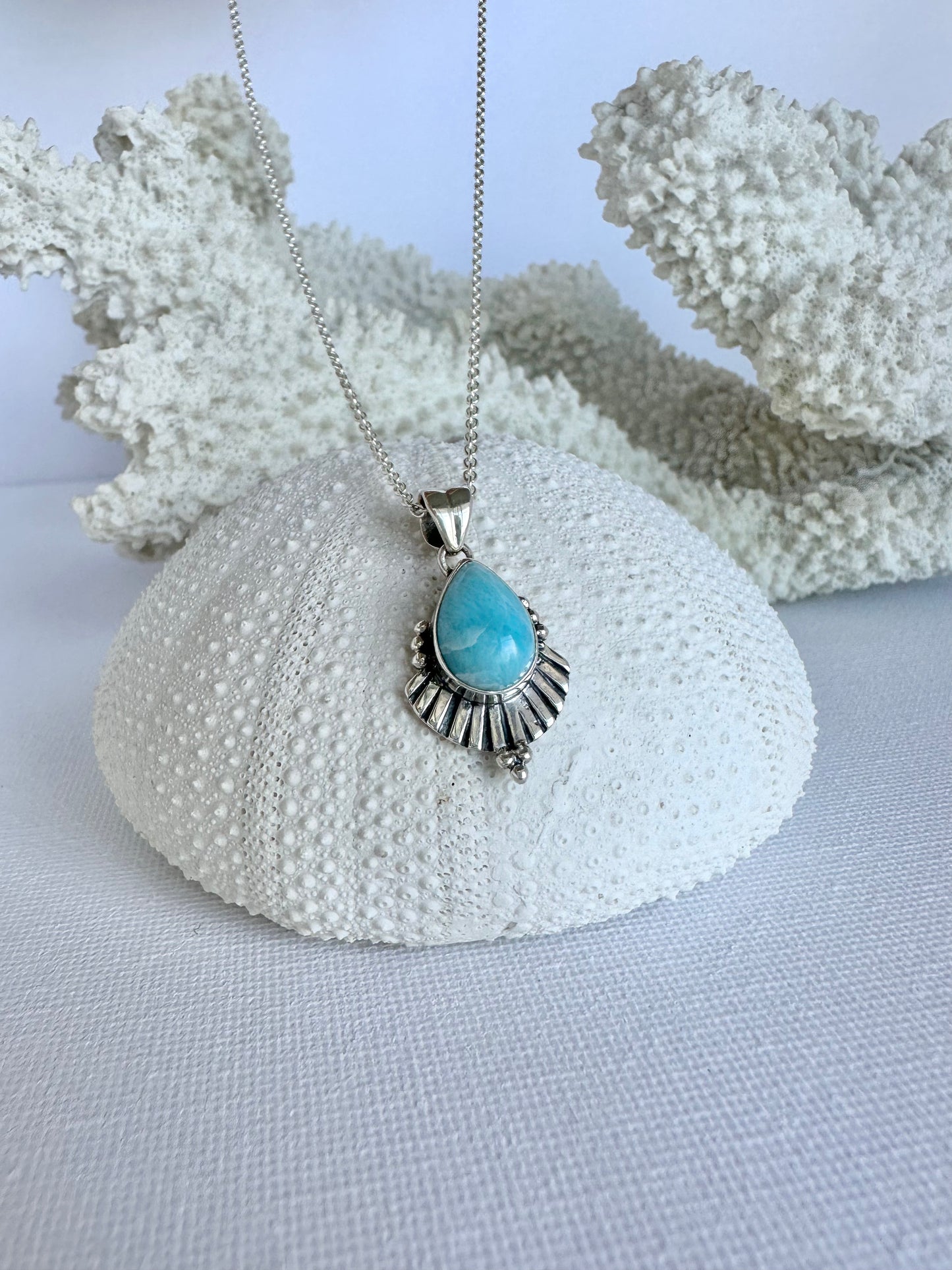 Anya Necklace - Larimar