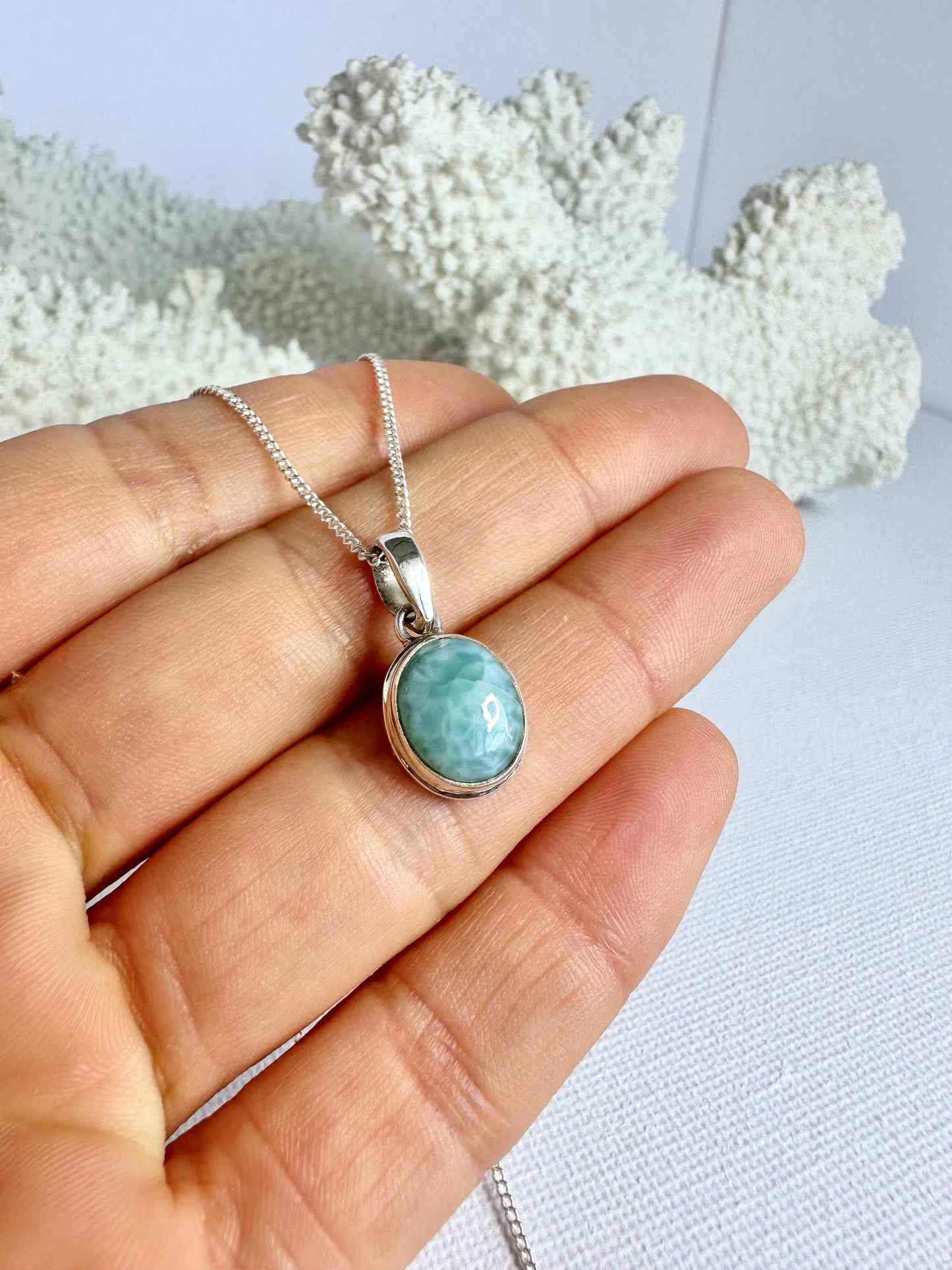 Mayla Necklace - Larimar