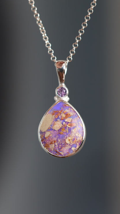 Boulder Opal & Lolite Pendant