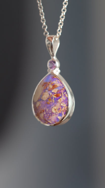Boulder Opal & Lolite Pendant
