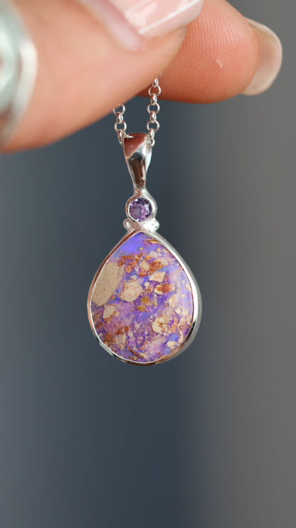 Boulder Opal & Lolite Pendant