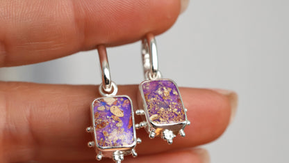 Boulder Pipe Opal Hoop Earrings
