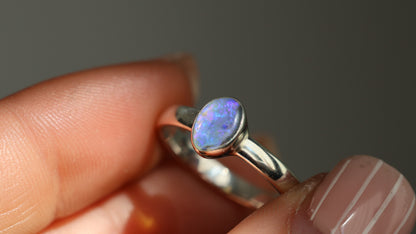 Lightning Ridge Opal Ring