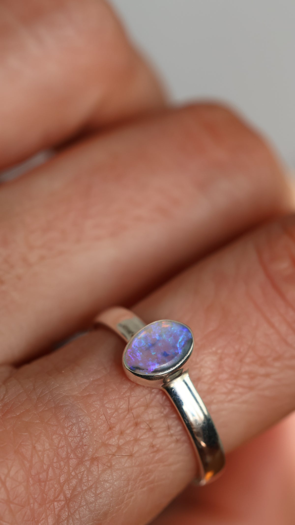 Lightning Ridge Opal Ring