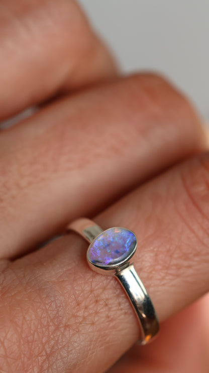 Lightning Ridge Opal Ring