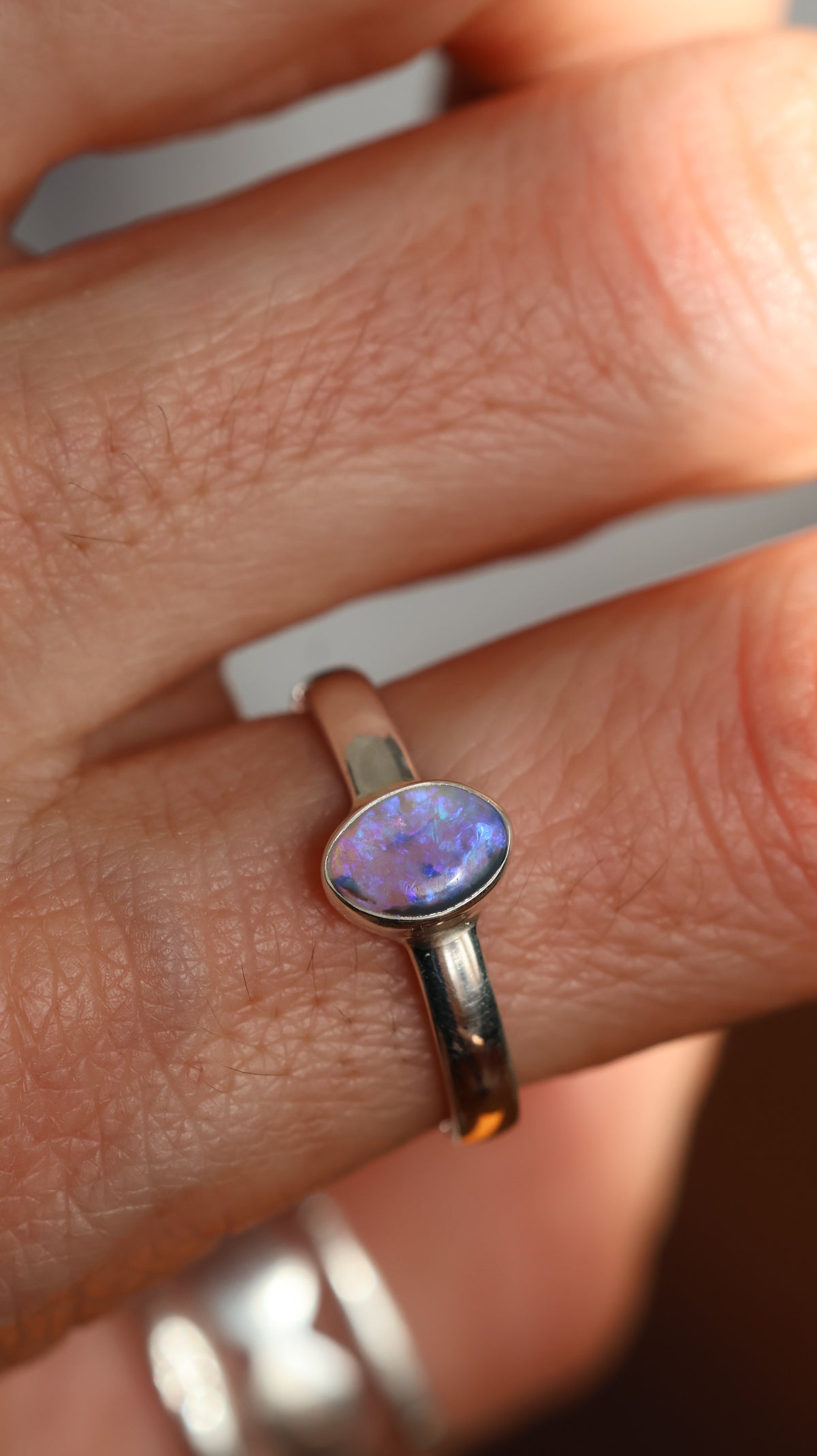 Lightning Ridge Opal Ring