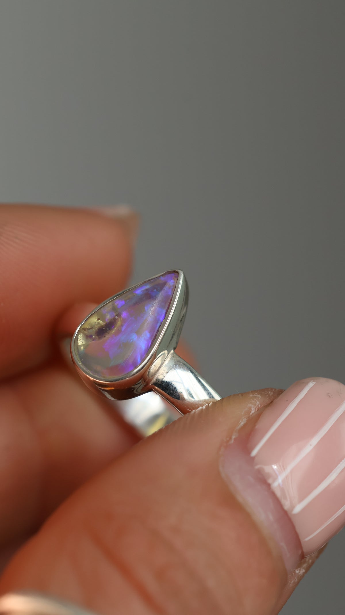 Crystal Opal Ring 8(Q)