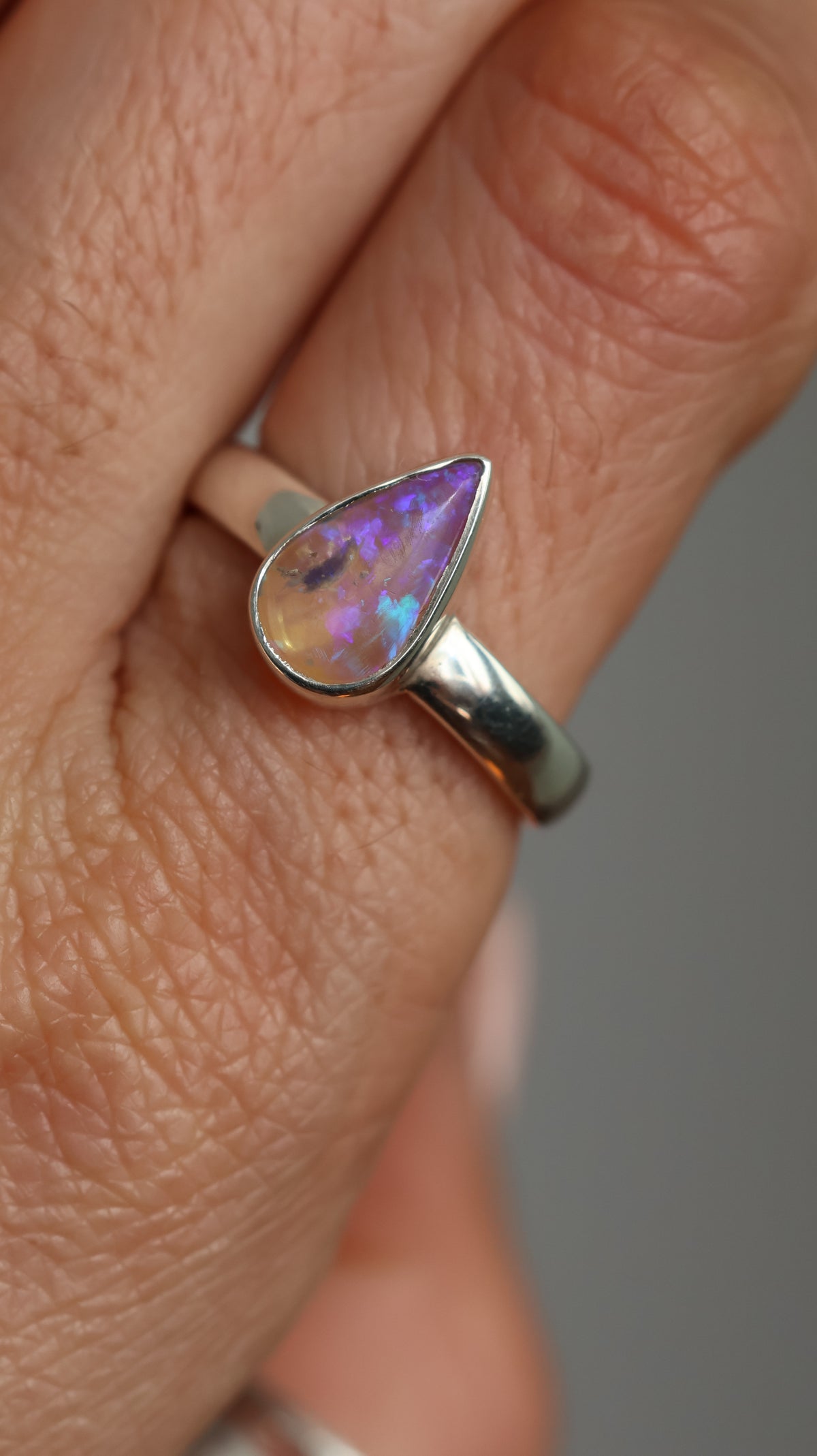 Crystal Opal Ring 8(Q)