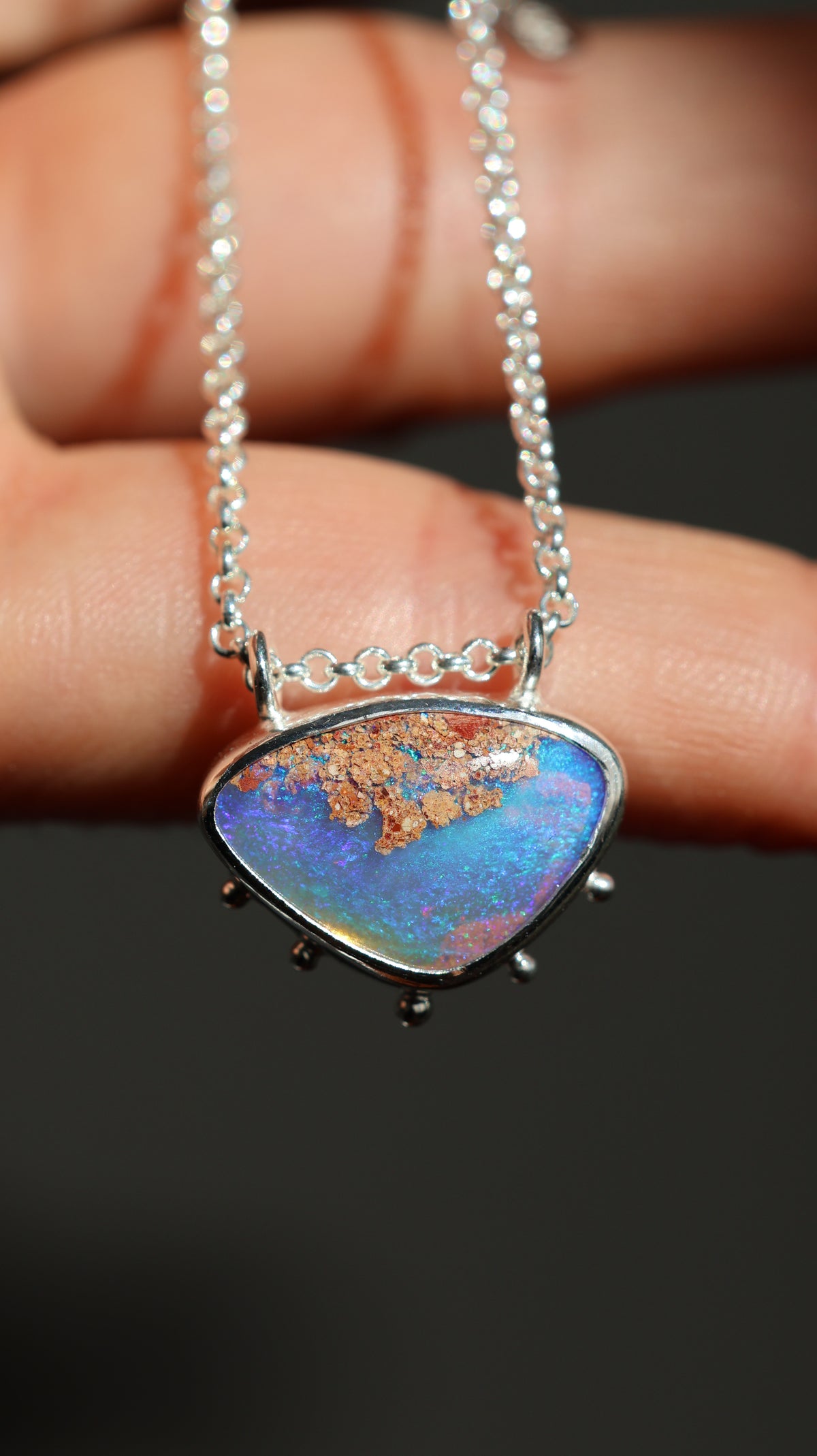Boulder Pipe Opal Necklace
