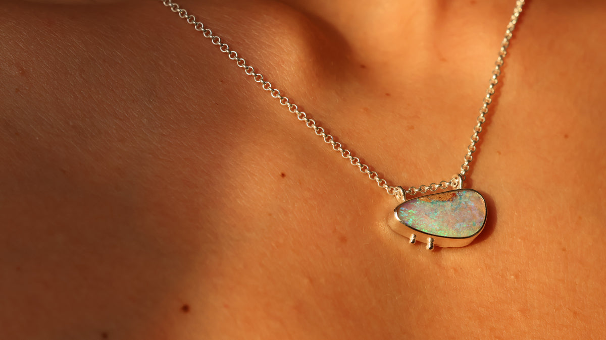Solid Pipe Opal Necklace