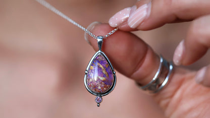 Boulder Opal & Amethyst Pendant