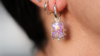 Boulder Pipe Opal Hoop Earrings