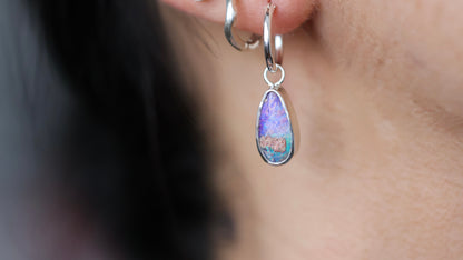 Boulder Opal Hoop Earrings