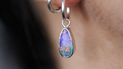 Boulder Opal Hoop Earrings