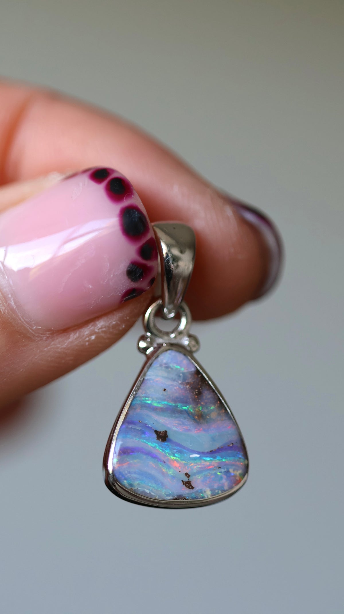 Solid Boulder Opal Pendant