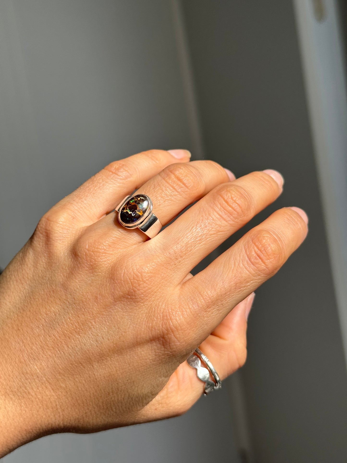Ember - Matrix Boulder Opal Ring