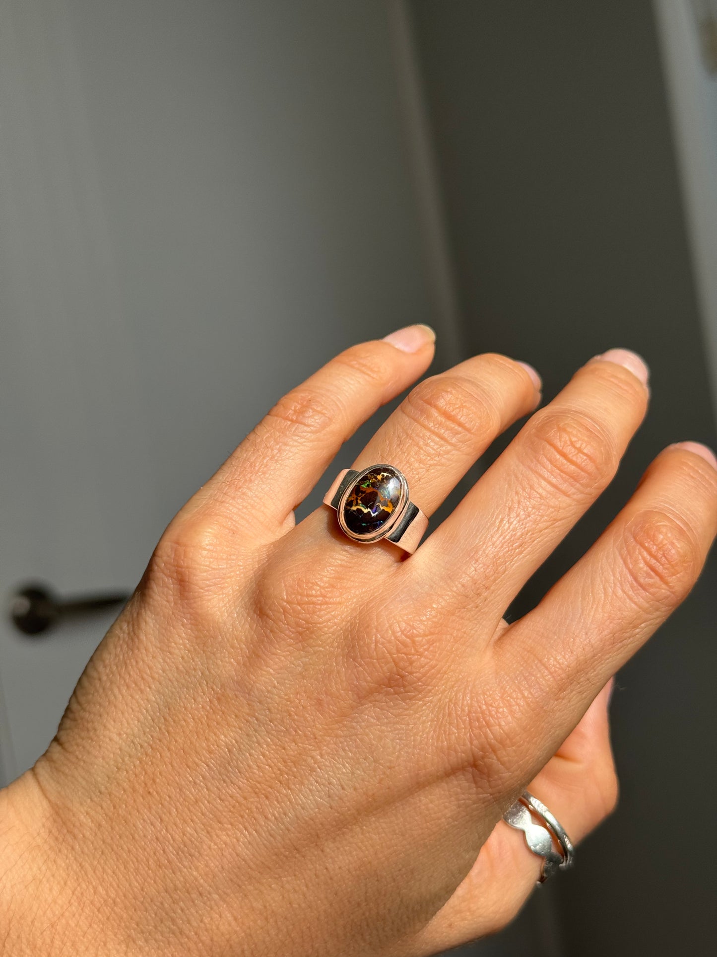 Ember - Matrix Boulder Opal Ring