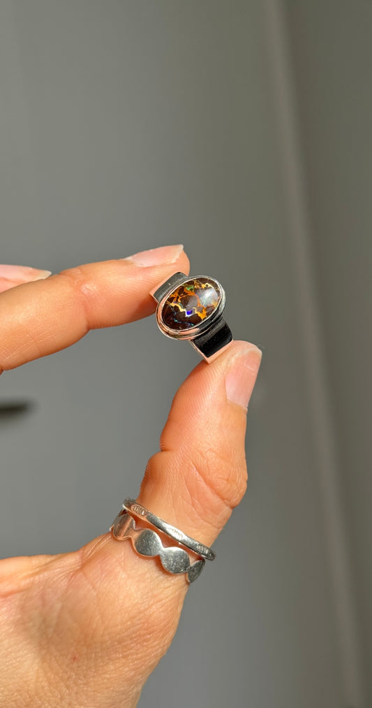 Ember - Matrix Boulder Opal Ring