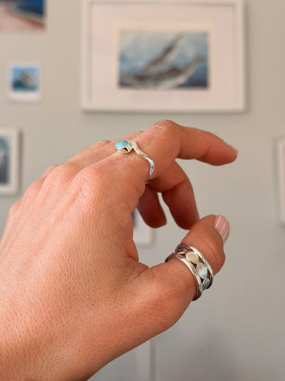 Wavy - Larimar Ring