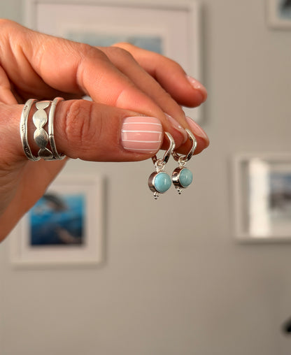 Larimar Round Hoops