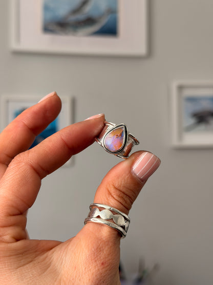 Sunset Solid Boulder Opal Ring