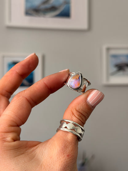 Sunset Solid Boulder Opal Ring
