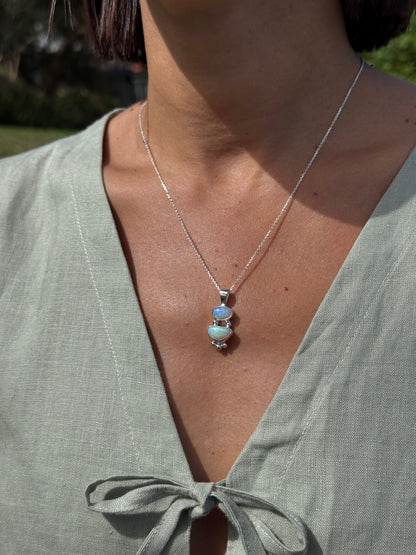 Leila — Lightning Ridge Opal Necklace
