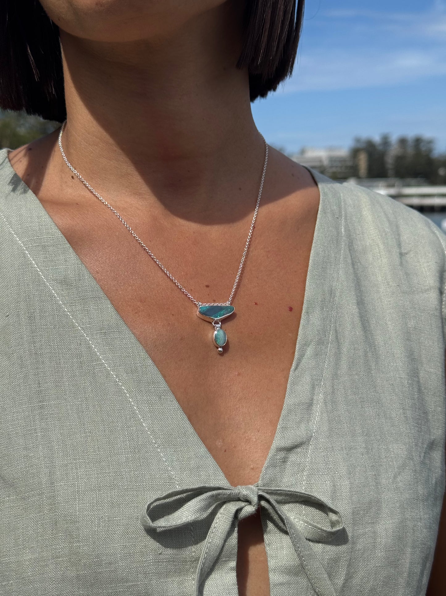 Keira — Lightning Ridge & Boulder Opal Necklace