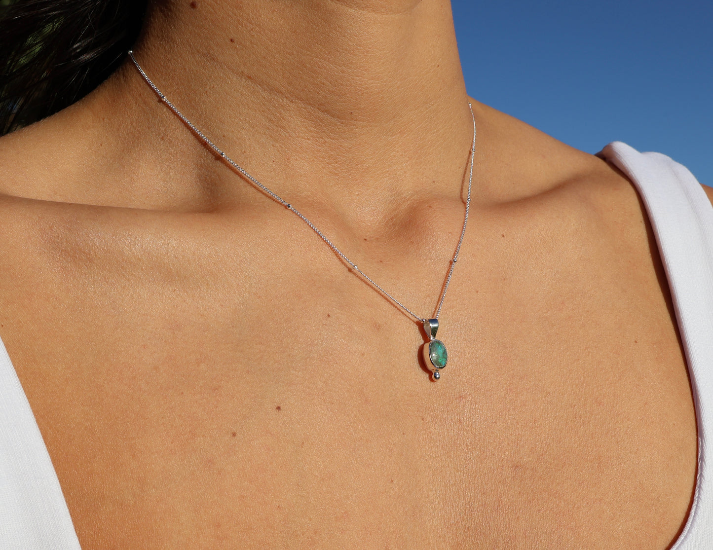 Talia — Lightning Ridge Opal Necklace