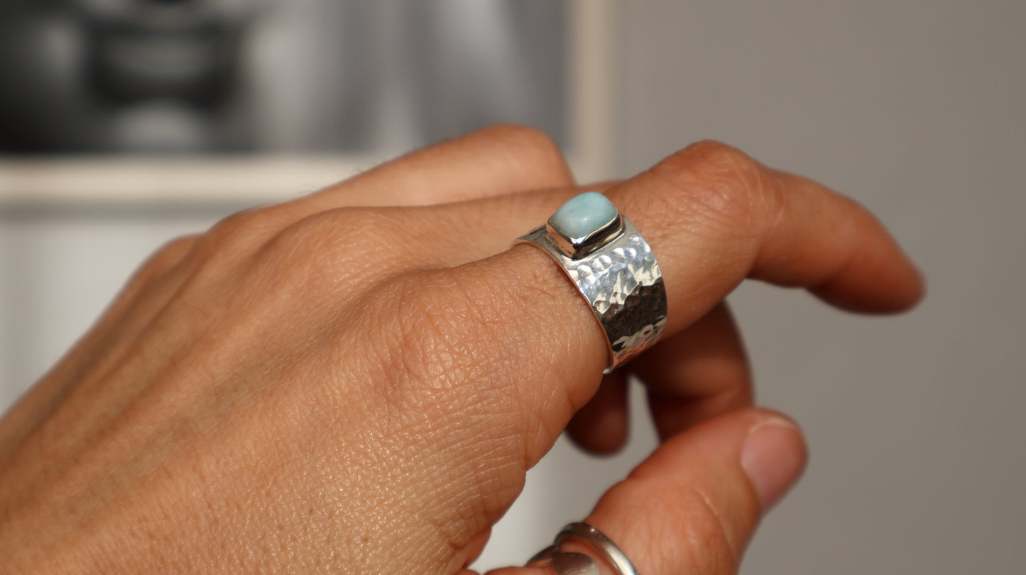 Liri — Larimar Ring