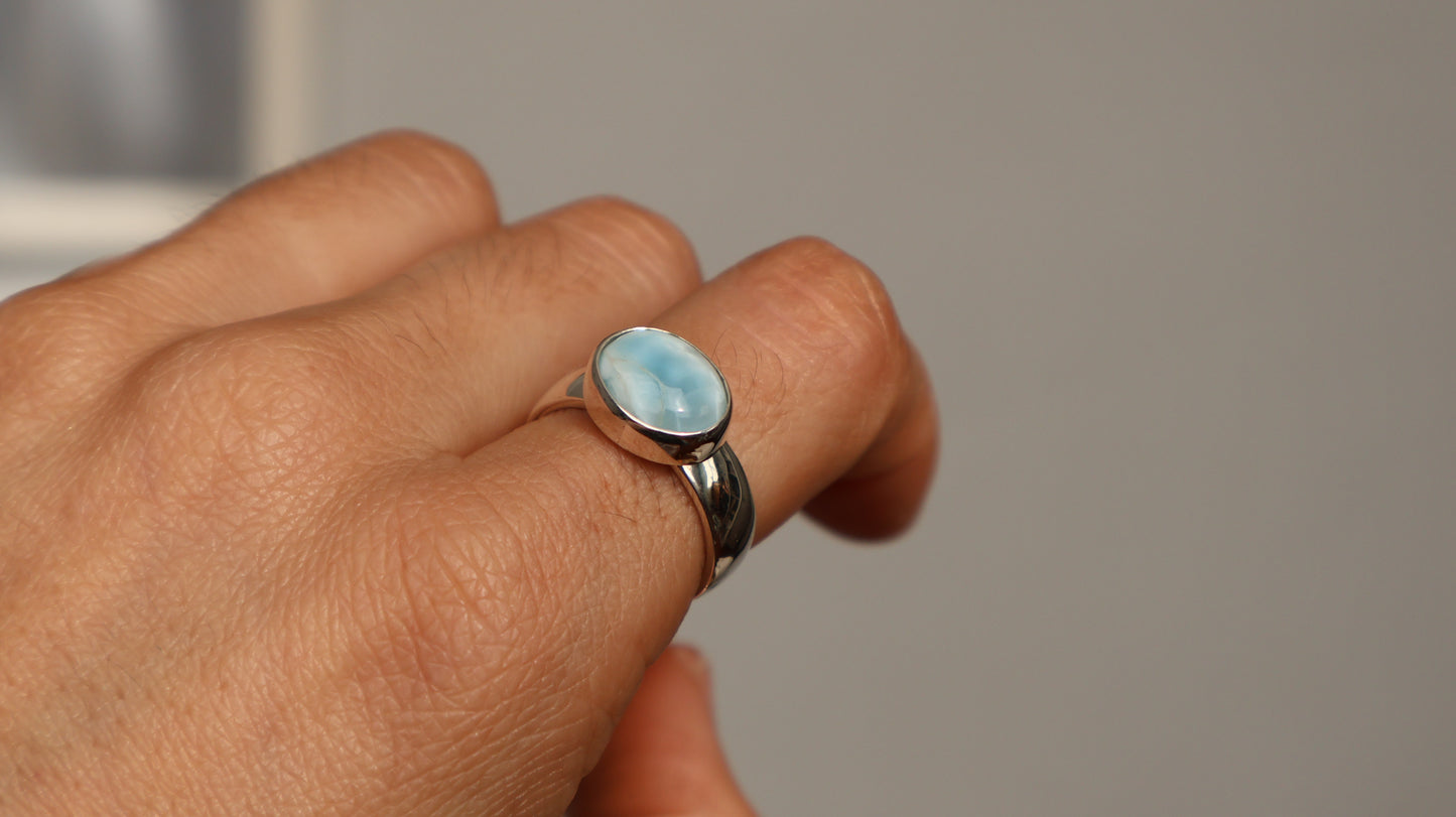 Neila — Larimar Ring