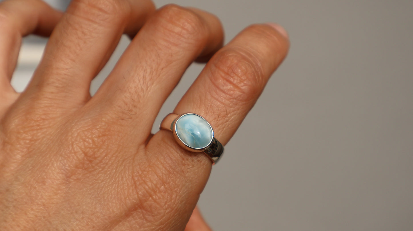 Neila — Larimar Ring