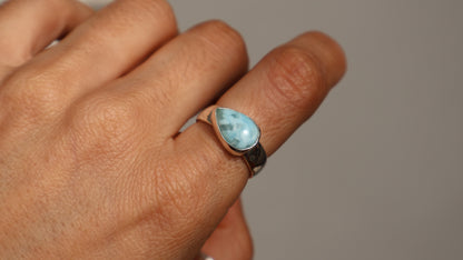 Neila Drop — Larimar Ring