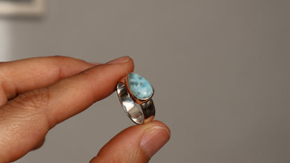 Neila Drop — Larimar Ring