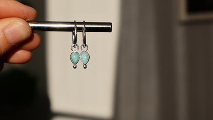 Alba — Larimar Hoops (Oval or Drop)