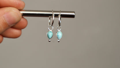 Alba — Larimar Hoops (Oval or Drop)