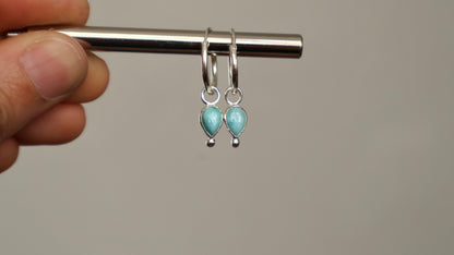 Alba — Larimar Hoops (Oval or Drop)