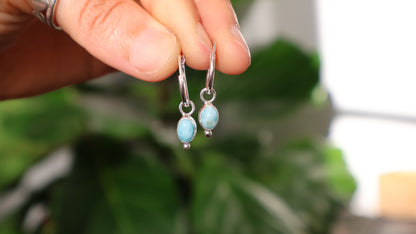 Alba — Larimar Hoops (Oval or Drop)