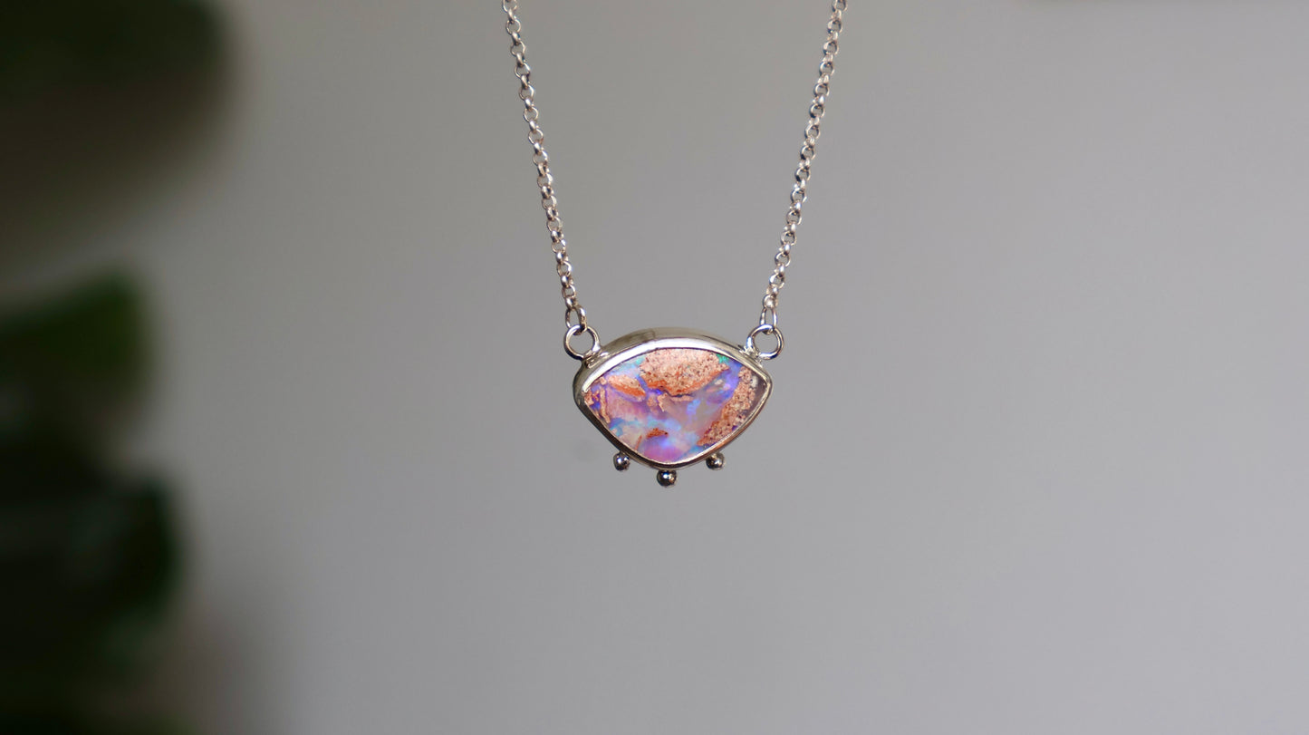 Lunaria - Boulder Opal Pendant