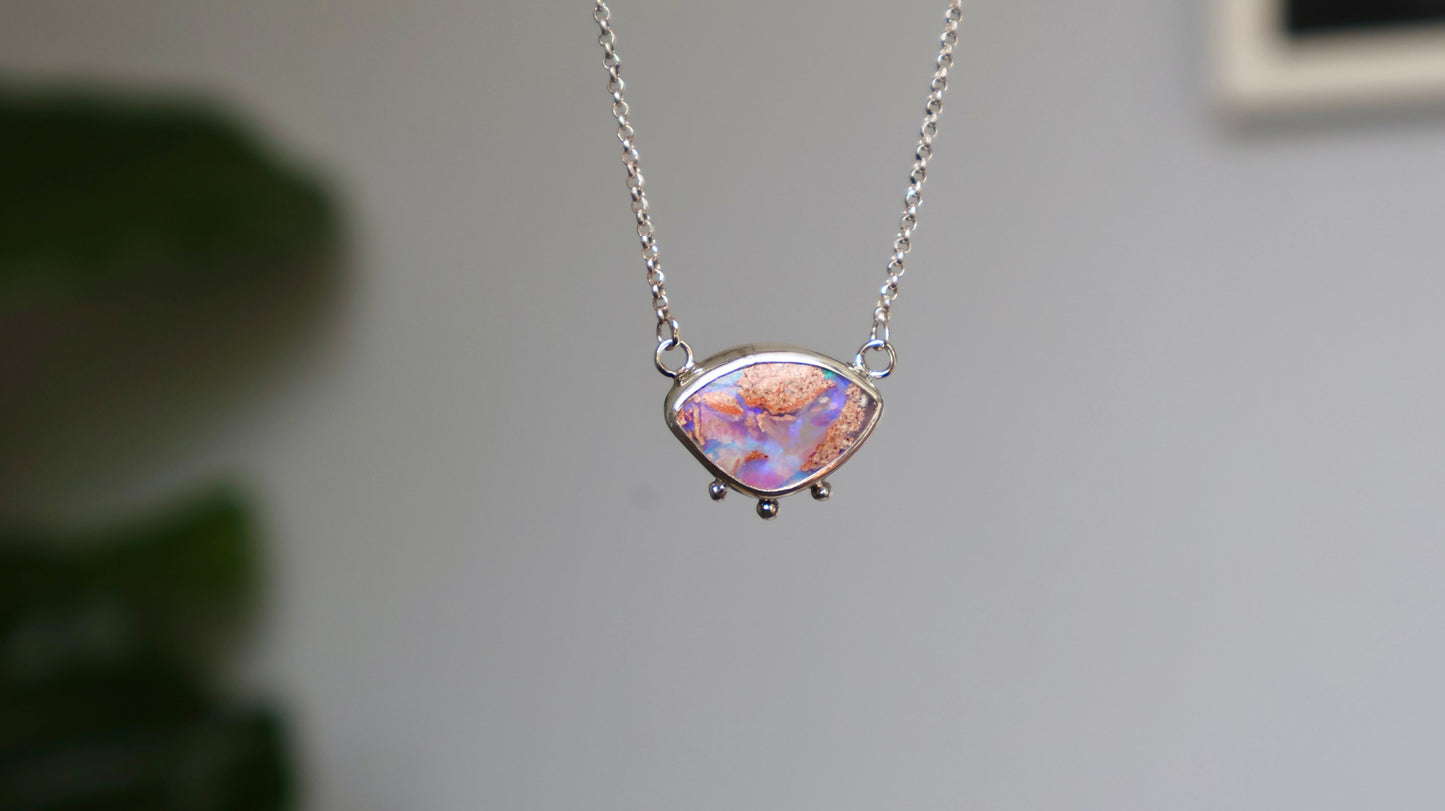Lunaria - Boulder Opal Pendant