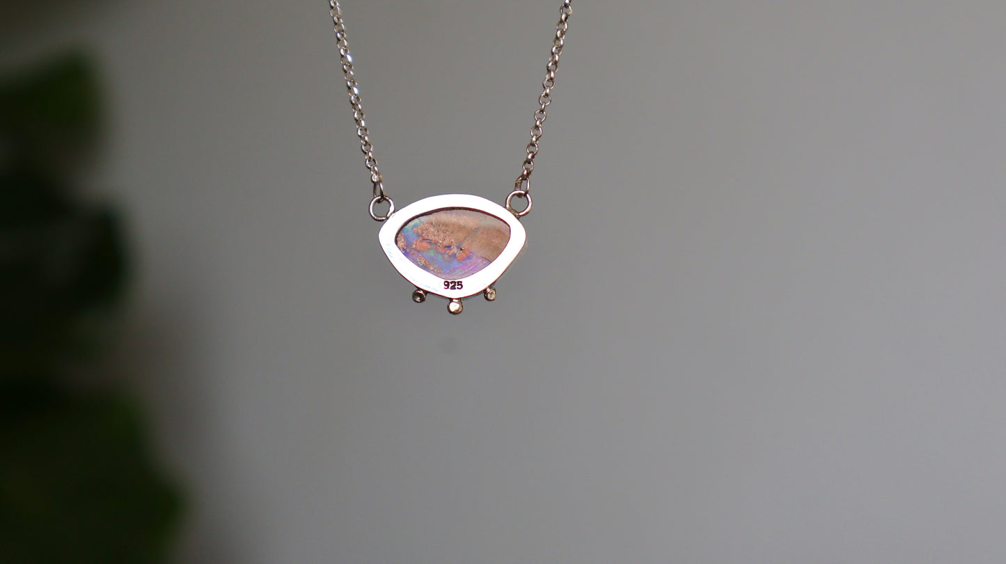 Lunaria - Boulder Opal Pendant